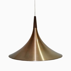 Dänische Lampe aus Metall und Pallisandro