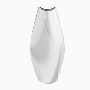 Vase en Lin et Métal Argenté par Lino Sabattini, 1970s