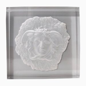 Thick Italian Transparent Acrylic Decorative Panel with Gorgon from Versace