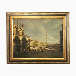 Nach Canaletto, Landschaft von Venedig, 2006, Öl auf Leinwand, gerahmt