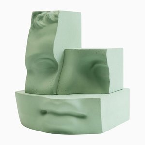 Scultura Hermes in cemento verde