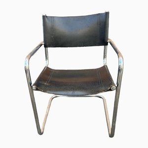 Vintage Leather Cantilever Chair