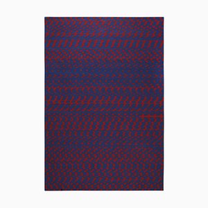 Blau-roter Fuoritempo Teppich von Paolo Giordano für I-and-I Collection
