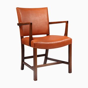 Roter Mahagoni Stuhl von Kaare Klint für Rud Rasmussen