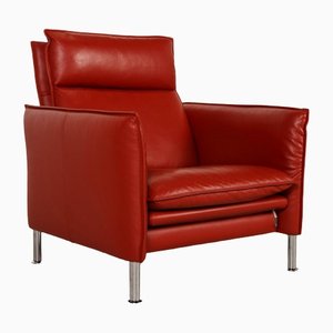 Red Leather Porto Armchair from Erpo