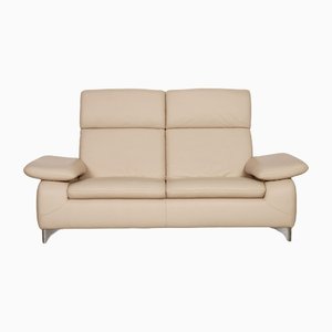 Cream Leather Chillout Two-Seater Sofa from Willi Schillig