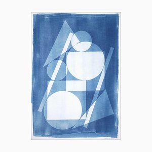 Stack Suprematist, 2022, Cyanotype