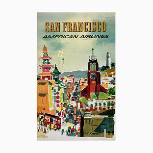 American Airlines San Francisco Travel Poster by Dong Kingman