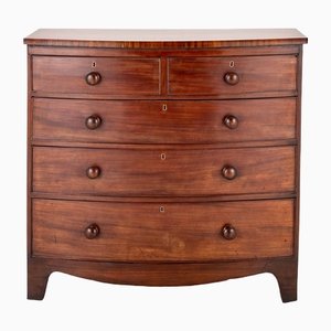 Victorian Mahogany Bow Front Chest of Drawers, 1860s