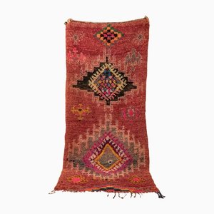 Long Vintage Berber Boujad Rug