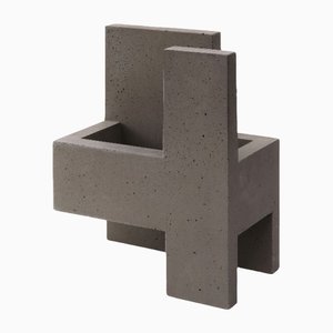Natural Concrete Chandigarh IV Vase by Paolo Giordano for I-and-I Collection