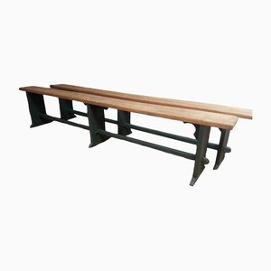Solid Pine Benches, Set of 2