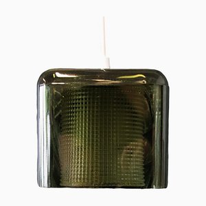 Deckenlampe aus Grünem Glas von Carl Fagerlund für Orrefors
