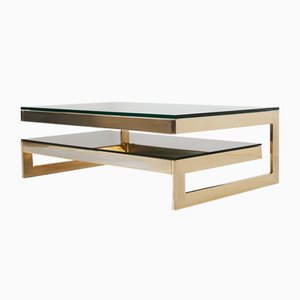 23 Karat Gold Leaf G-Shaped Coffee Table from Belgo Chrom / Dewulf Selection