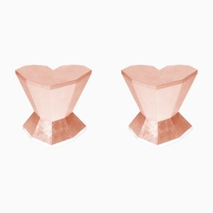 Petite Table d'Appoint Queen Heart Rose par Royal Stranger, Set de 2