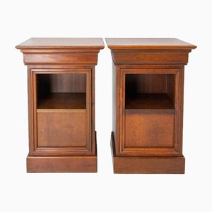 French Louis Philippe Style Pine Nightstands, Set of 2