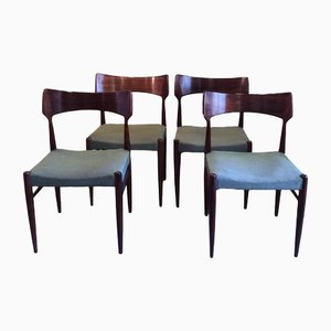 Rosewood Dining Chairs by C. Linneberg for B. Pedersen, Set of 4