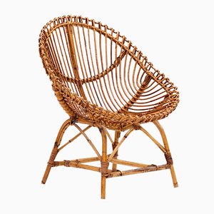 Easy Chair in Rattan, 1950s