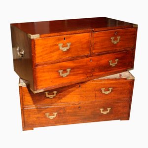 Campaign Chest of Drawers, Set of 2