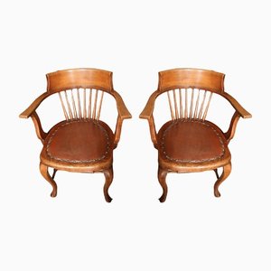 Set of Office Chairs in Oak