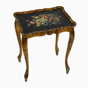 Gilded Frame Wooden Side Table, 1900