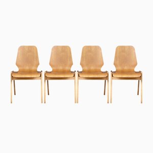 Skandinavische Modernistische Stühle, 4er Set