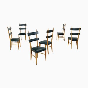 Dining Chairs, Italy, 1950s, Set of 6