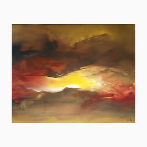 Jacques Trichet, Coucher de Soleil, 2021, Huile sur Toile