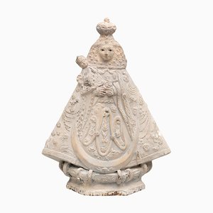 Figurine Vierge Traditionnelle en Céramique, 1950s