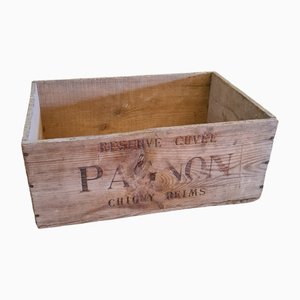 Vintage Wooden Champagne Chest of Pagnon Reims, 1920s