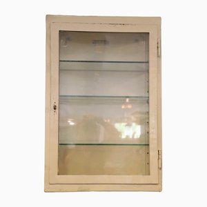 Wall-Mounted Medicine Cabinet in Sheet Metal and Glass