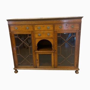 Victorian Oak Display Cabinet
