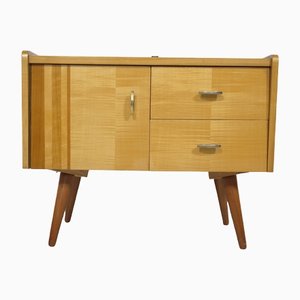 Credenza Mid-Century in legno di ciliegio intarsiato, anni '60