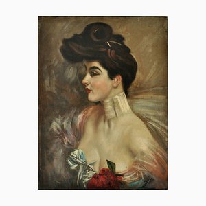 After G. Boldini, Portrait of a Woman, 2002, Oil on Canvas, Enmarcado