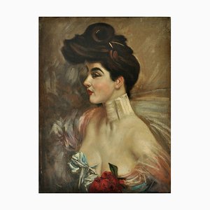 After G. Boldini, Portrait of a Woman, 2002, Oil on Canvas, Framed