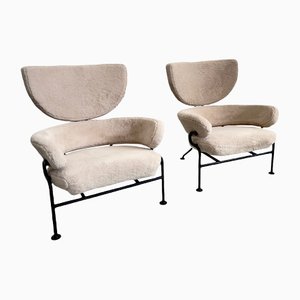 Model Pl19 Lounge Chairs by Franco Albini for Poggi, 1950s, Set of 2