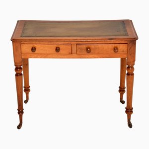 Victorian Walnut Leather Top Writing Table or Desk