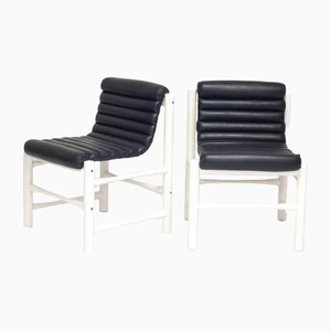 Leatherette Chairs, Italy, 1970s, Set of 2