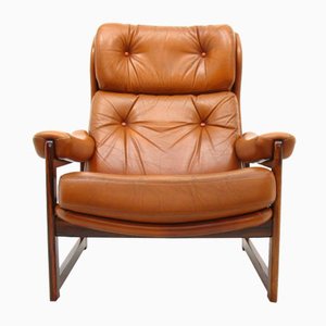 Scandinavian Leather Chair, 1970s