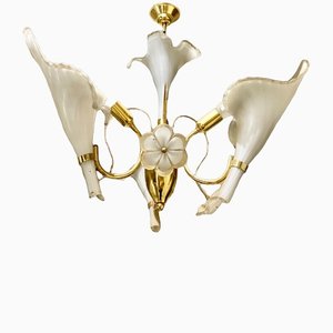 Chandelier in Murano Glace by Franco Luce, 1980s