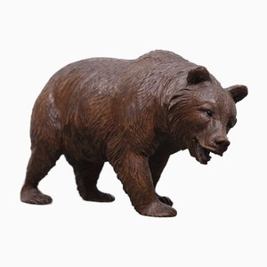 German Black Forest Hand Carved Bear, 1930s