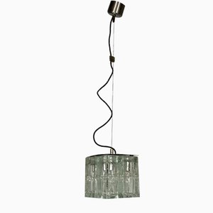 Lampe à Suspension en Verre de Murano Transparent de Poliarte, 1970s