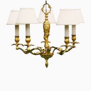 Lampadario antico dorato in stile rococò, Germania