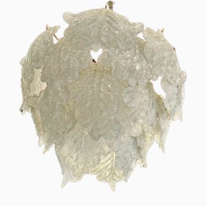 Ice Frost Chandelier in Murano Glass from Mazzega, 1970s