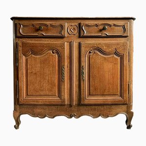 Louis XV Solid Oak with Blonde Patina Buffet, 1750s