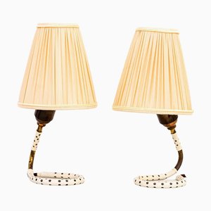 Fabric Shade Table Lamps from Rupert Nikoll, Vienna, 1960s, Set of 2