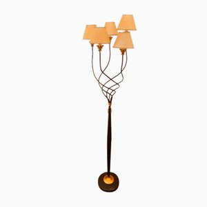 Floor Lamp with Parchment Lampshades