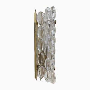 Crystal and Brass Wall Sconce by Carl Fagerlund for Orrefors, 1960s