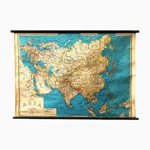 Mapa de Asia vintage de papel