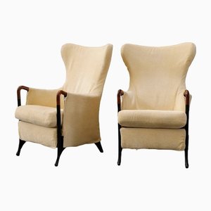 Wing Armchairs by Umberto Asnago for Giorgetti, Set of 2